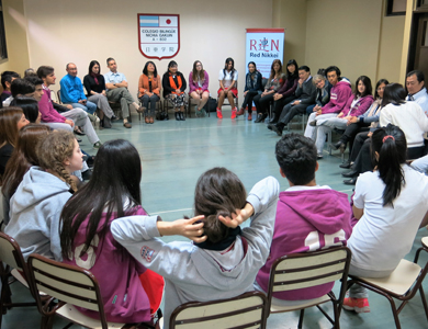 Orientación vocacional para alumnos de 5º año de Nichia Gakuin dictado por integrantes de Red Nikkei